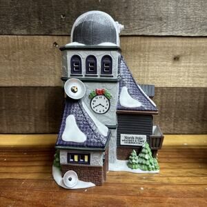 Dept 56 North Pole Series Weather and Time Observatory Porcelain VTG In Box